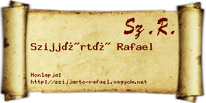 Szijjártó Rafael névjegykártya